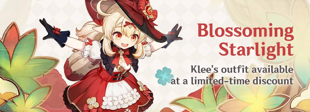 Klee Outfitje, a „Blossoming Starlight” korlátozott ideig kedvezményesen elérhető