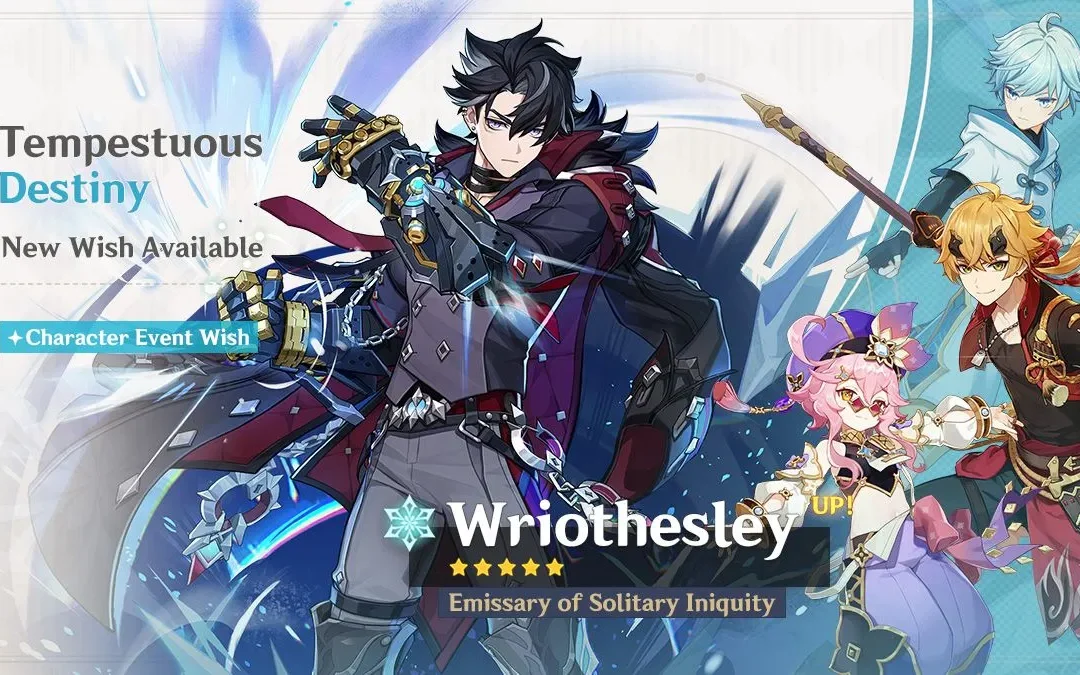 Megérkezett az új ,,Tempestuous Destiny” – „Emissary of Solitary Iniquity” Wriothesley (Cryo) banner információ!
