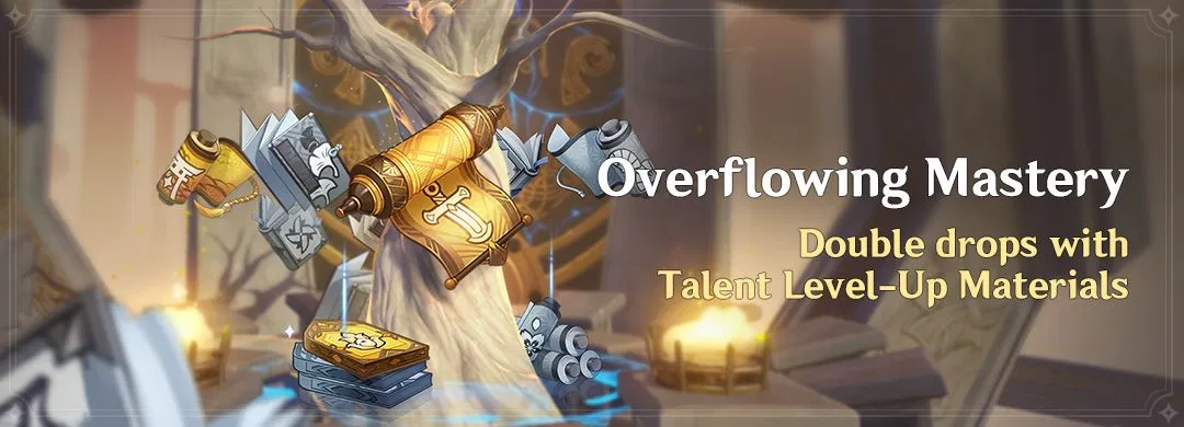 „Overflowing Mastery” Esemény: Duplázd meg a Talent Fejlesztő Anyagok dropját