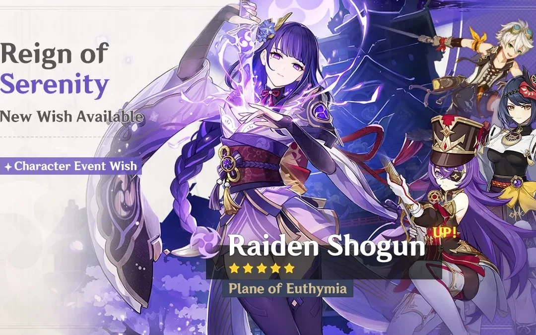 Megérkezett az új „Reign of Serenity” – „Plane of Euthymia” Raiden Shogun (Electro) banner információ!
