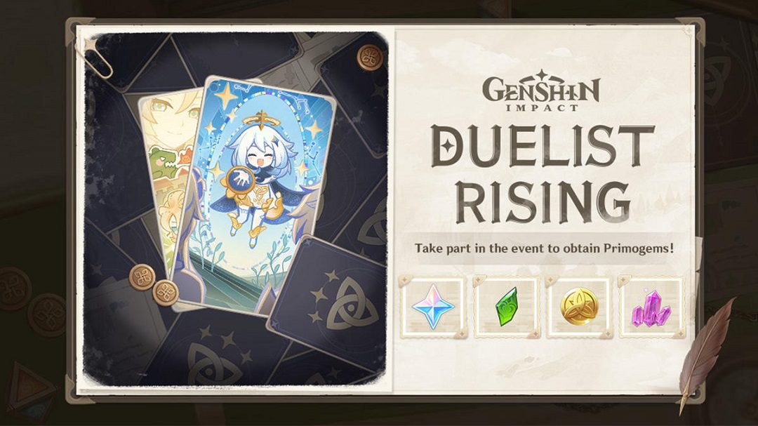 Már elkezdődött a „Duelist Rising” webes esemény! Vegyél részt rajta, hogy Primogemeket nyerj!