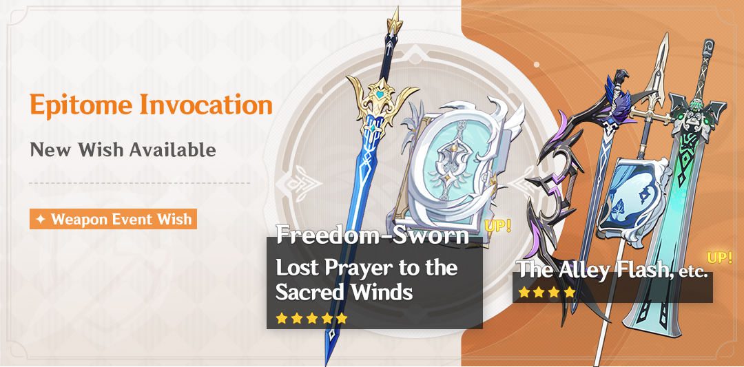 Megérkezett az “Epitome Invocation” – Freedom-Sworn (Sword) és Lost Prayer to the Sacred Winds (Catalyst) fegyver banner információ!