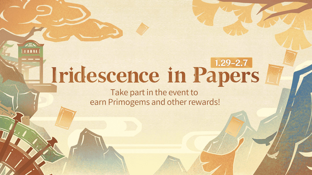 Az „Iridescence in Papers” webes esemény már elérhető: vegyél részt, hogy Primogemeket és egyéb játékbeli jutalmakat szerezz!