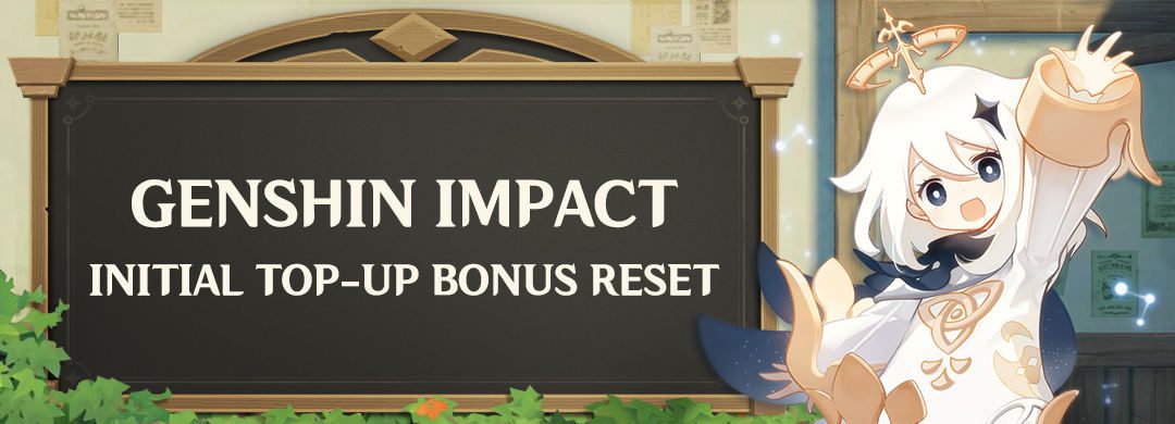 Genshin Impact – Kezdeti Top-Up Bónusz Reset