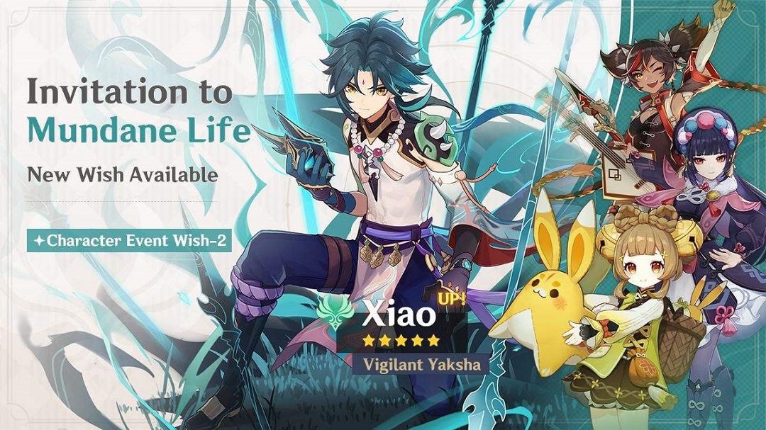 Megérkezett az új „Invitation to Mundane Life” – „Vigilant Yaksha” Xiao (Anemo) banner információ!